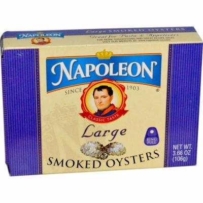 Napoleon Co., Large Smoked Oysters, 3.66 oz (pack of 12)