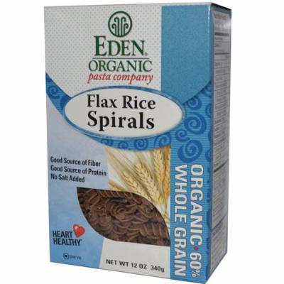 Eden Foods, Organic Flax Rice Spirals, 12 oz (pack of 3)