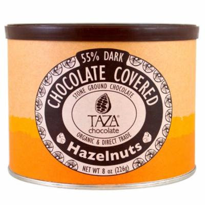 Taza Chocolate, Organic, 55% Dark Stone Ground Chocolate, Chocolate Covered Hazelnuts, 8 oz(pack of 1)