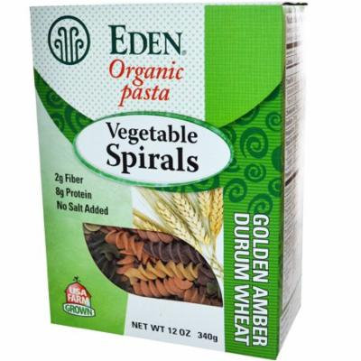Eden Foods, Organic Pasta , Vegetable Spirals, 12 oz (pack of 12)