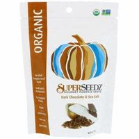 SuperSeedz, Gourmet Pumpkin Seeds, Organic, Dark Chocolate & Sea Salt, 4 oz (pack of 12)