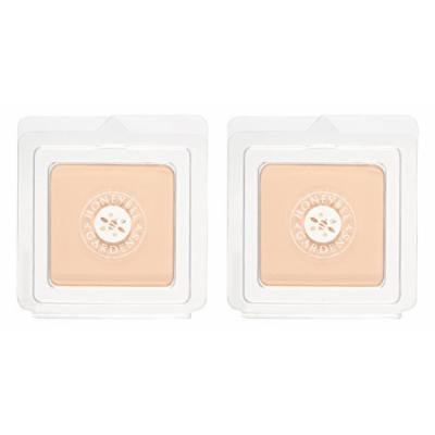 Honeybee Gardens Supernatural Pressed Mineral Powder Foundation (Pack of 2) with Certified Organic Goji Berry, Bamboo Powder and Rosemary Leaf Oil, Vegan and Gluten Free, 0.26 oz.