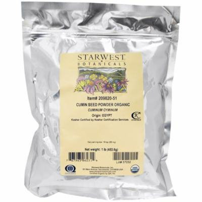 Starwest Botanicals, Organic Cumin Seed Powder, 1 lb (pack of 4)