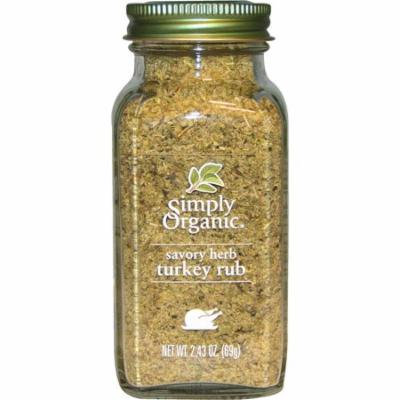 Simply Organic, Organic Savory Herb, Turkey Rub, 2.43 oz (pack of 1)