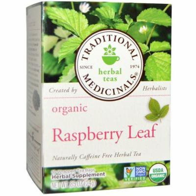 Traditional Medicinals, Relaxation Teas, Organic Raspberry Leaf, Naturally Caffeine Free, 16 Wrapped Tea Bags, .85 oz(pack of 1)