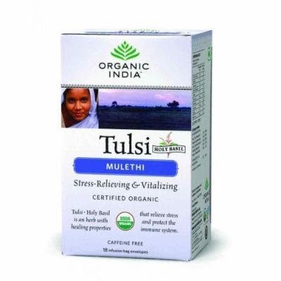 Organic India Tulsi Tea Mulethi 18 Tea Bags - By Pack Of 3