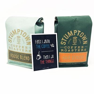 Stumptown Coffee - Hairbender and House Blend Coffee Gift Bundle, Whole Bean Roast, 12 oz bag
