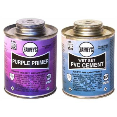 Wm Harvey 019550 2 Pack Purple Primer & Wet Set Pvc Cement
