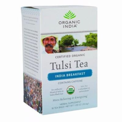 Organic India Organic Tulsi Tea - India Breakfast - 18 Tea Bags - Pack of 7