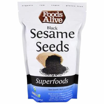Foods Alive, Superfoods, Black Sesame Seeds, 14 oz (pack of 3)