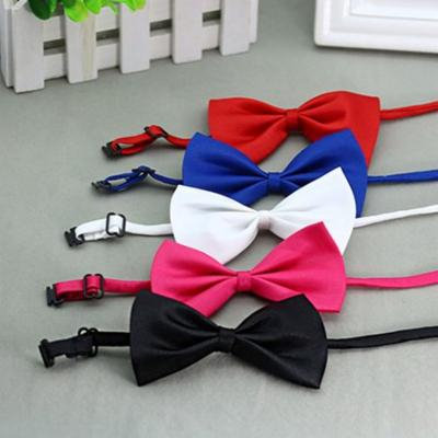 Girl12Queen Cute Solid Color Adjustable Cat Bowtie Pet Dog Collar Bowknot Necktie Bow Tie