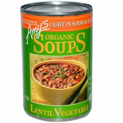Amy's, Organic Soups, Lentil Vegetable, Light in Sodium, 14.5 oz(pack of 12)