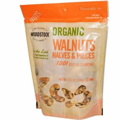 Woodstock, Organic Walnuts, Halves and Pieces, 5.5 oz (pack of 4)