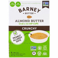 Barney Butter, Almond Butter, Grab & Go Dip Cups, Crunchy, 6 Single-Serve Dip Cups, 1 oz (28 g) Each(pack of 1)