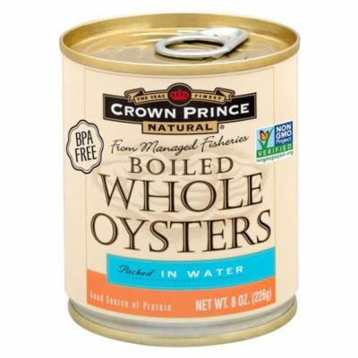Crown Prince Natural, Boiled Whole Oysters, Packed In Water, 8 oz (pack of 1)
