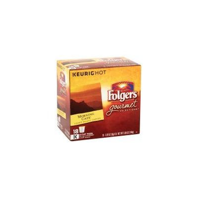 Keurig Hot Folgers Gourmet Selections Morning Cafe Light Roast Coffee, 0.28 oz, 18 count