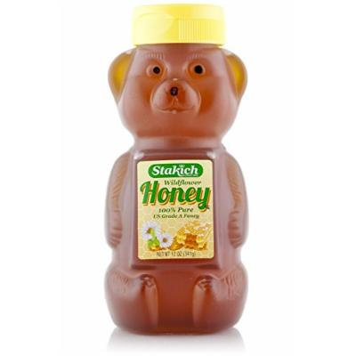 Stakich HONEY BEAR 12 oz (12 Pack) - 100% Pure, All Natural, KOSHER -