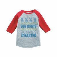 Custom Party Shop Baby Boy's #Easter Happy Easter Red Raglan - 3T