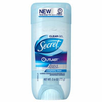 Secret Outlast Clear Gel Women's Antiperspirant & Deodorant Completely Clean 2.6 oz.(pack of 2)