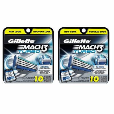 Mach3 Turbo Refill Cartridge Blades for Mach 3, 20 Ct. + Schick Slim Twin ST for Sensitive Skin