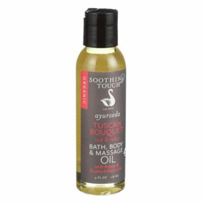 Soothing Touch Ayurveda Organic Bath, Body And Massage Oil Tuscan Bouquet, 4 oz, 6 Pack