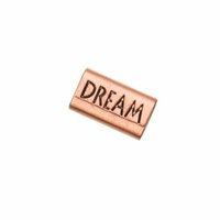Dream Word Licorice Focal Fits 10x8mm Licorice Leather - Antique-Copper Plated