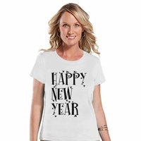 7 at 9 Apparel Women's Happy New Year's T-shirt - Medium