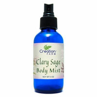 Clary Sage Body Mist- 100% Pure Clary Sage Hydro Mist 4 oz-Clary Sage Agua floral
