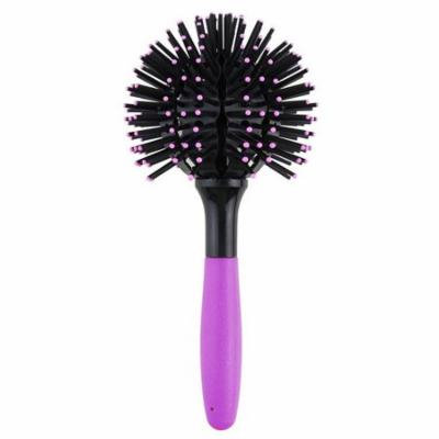 Generic Hot Curling Style Brush Hair Style Blow Drying Detangling Salon Heat Resistant Massage Comb 3D Round Hair Comb
