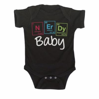 Nerdy Baby Element Funny Nerd Science Humor-Baby One Piece