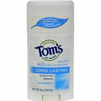 Toms of Maine HG0585653 2.25 oz Natural Long-Lasting Deodorant Stick Unscented - Case of 6