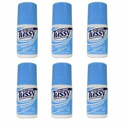 Tussy Roll-on Antiperspirant & Deodorant - Powder Fresh: 1.7 Oz (6 Pack) + Schick Slim Twin ST for Sensitive Skin