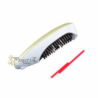 Wireless Rechargeable Red Laser LED Light Microcurrent Hair Growth Brush Massager Comb