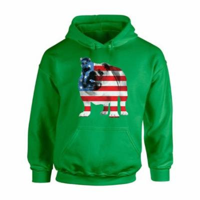 Awkward Styles Unisex USA Flag Bulldog American Patriotic Graphic Hoodie Tops 4th Of July Gifts