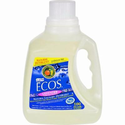 Earth Friendly Ecos Ultra 2x All Natural Laundry Detergent - Lavender - Pack of 4 - 100 Fl Oz