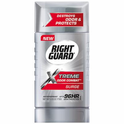 Right Guard Xtreme Odor Combat Antiperspirant & Deodorant Invisible Solid Surge 2.6 oz.(pack of 4)