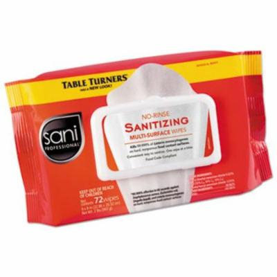 Nice-Pak M30472 Table Turners No-rinse Sanitizing Wipes, 9