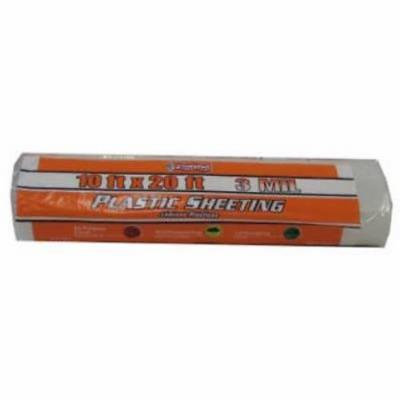 10' x 20' 3 Mil Clear Polyethylene Sheeting Consumer Roll Only One