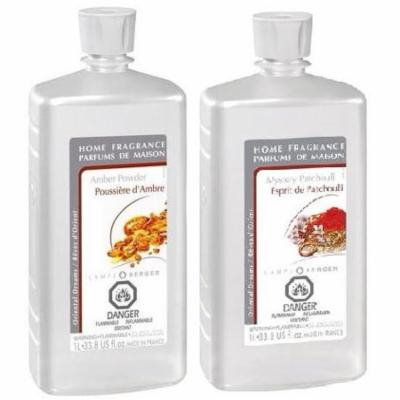 LAMPE BERGER 33.8 FLUID OUNCE, 1 AMBER POWDER & 1 MYSTERY PATCHOULI