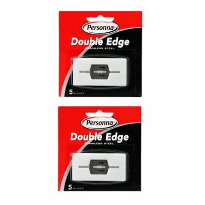 Personna Double Edge Blades Stainless Steel Refill Blades, 5 ct. (Pack of 2) + Schick Slim Twin ST for Dry Skin