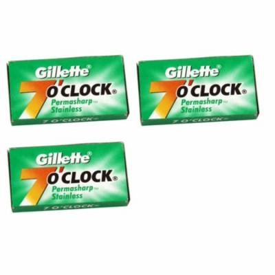 Gillette 7 O'Clock Permasharp Green Double Edge Blades, 10 ct. (Pack of 3) + Schick Slim Twin ST for Sensitive Skin