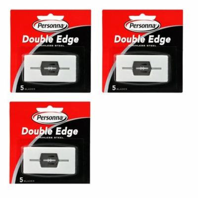 Personna Double Edge Blades Stainless Steel Refill Blades, 5 ct. (Pack of 3) + Schick Slim Twin ST for Sensitive Skin