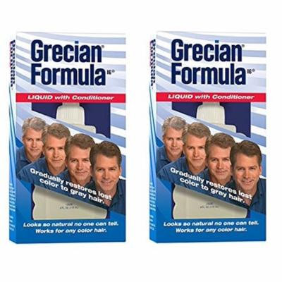Grecian Formula Liquid with Conditioner, Gradually Restores Lost Color to Gray Hair, 4 Oz (Pack of 2)
