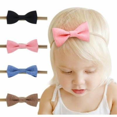 4Pcs Cute Girl Toddler Flower Headband Hair Bow Band Accessories