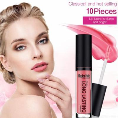 multicolor Magical Halo 10pcs/set Long Lasting Waterproof Luster Matte Liquid Lipstick