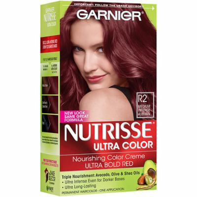 Garnier Nutrisse Ultra Color Permanent Haircolor R2 Medium Intense Auburn 1.0 ea(pack of 12)
