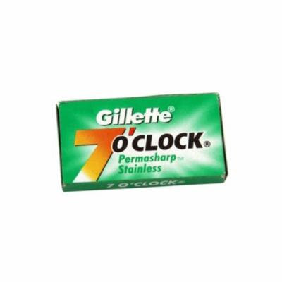 Gillette 7 O'Clock Permasharp Green Double Edge Blades, 10 ct. (Pack of 1) + Schick Slim Twin ST for Sensitive Skin