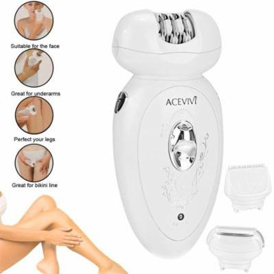 Rechargeable Epilator Shaver Clipper Head With Brush 3 in1 Set (White ) HPPY