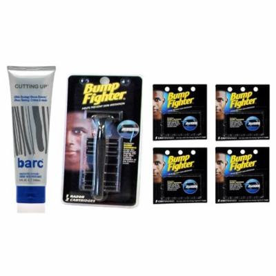 Barc Cutting Up, Unscented Shave Cream, 6 Oz + Bump Fighter Razor for Men + Bump Fighter Cartridge Refill, 5 Ct (Pack of 4) + Schick Slim Twin ST for Dry Skin