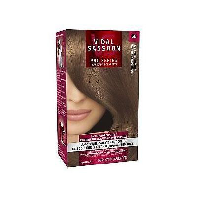 New Vidal Sassoon Pro Series Salon Quality Hair Color, 6G Light Golden Brown 3pk